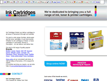 Tablet Screenshot of inkcartridgeshobart.com.au